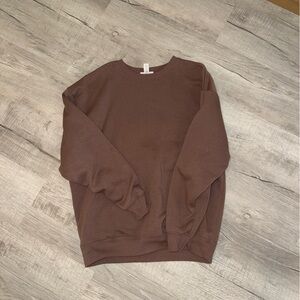Full Tilt Chocolate Brown Oversized Crewneck